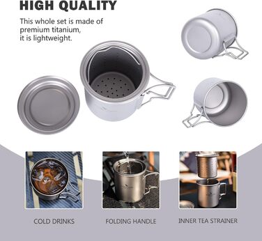 Титанова чашка з фільтром 420 мл. Boundless Voyage