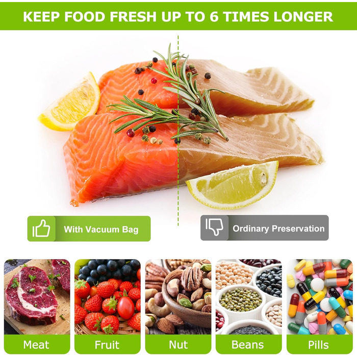 Вакуумні пакети 150 пакетів - 15x25 см (50) 20x30 см (50) 28x40 см (50), для будь-якого розміру. Професійні фольговані пакети для всіх вакуумних пакувальників, вакуумні пакети для харчових продуктів, без BPA, VB3215 (50 пакетів 20x30 см)