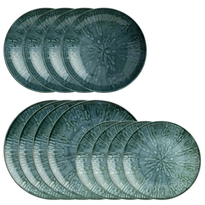 Набір тарілок на 4 персони, 12 предметів, синій Arthur Krupp