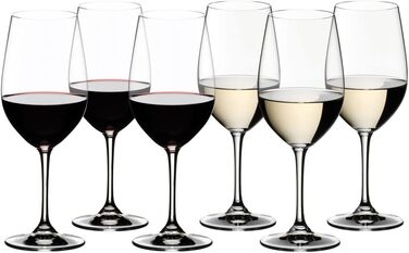 Набір келихів для червоного та білого вина 400 мл, 6 предметів, Vinum Riedel