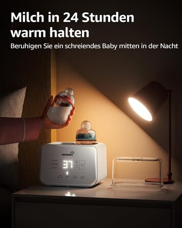 Підігрівач дитячих пляшечок 8 в 1 кремово-білий GROWNSY