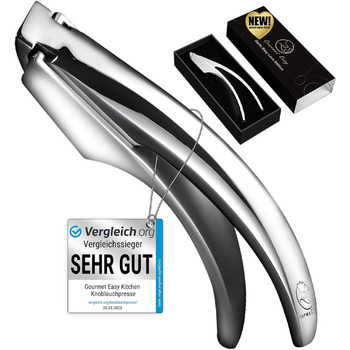 Прес для часнику з нержавіючої сталі для часнику та імбиру Gourmet Easy