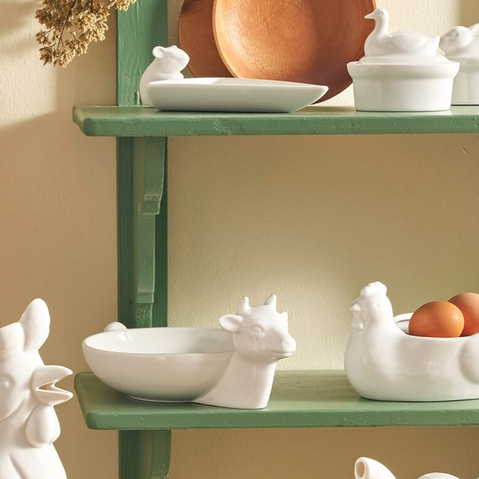 Тарелка сервировочная La Porcellana Bianca FATTORIA, 'мышь', фарфор, 20,5 х 12 х 5,5 см