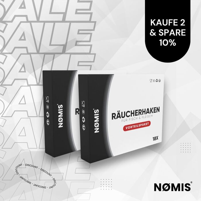 Набір гачків для коптильні з нержавіючої сталі 18 шт 21 см NØMIS