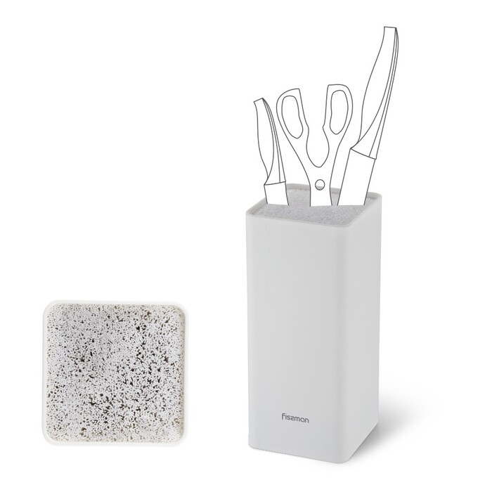 Підставка для кухонних ножів Fissman 10x10x22 см пластик (12880)