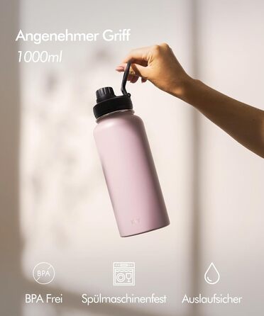 Термобутылка для воды 1л, Taupe KIVY