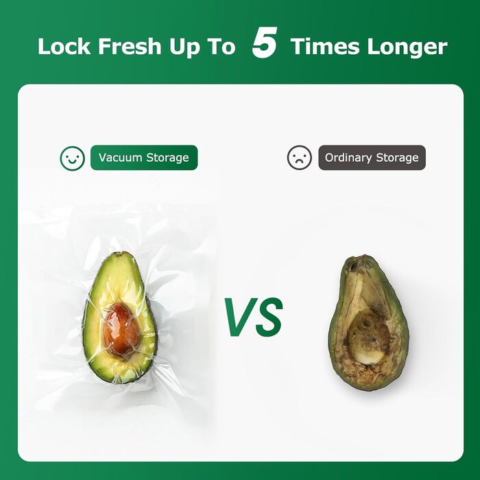 Вакуумні пакети FRESKO 15x25 см / 100 професійних фольгованих пакетів, для всіх вакуумних пакувальників, без BPA, тиснені повітряні канавки, дизайн упаковки, що виймається, пакети для заморожування методом су-від (28 x 40 см-80 г)