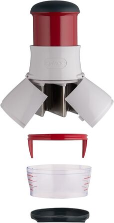Класична овочерізка Zyliss E910012 Zig Zig, пластик/нержавіюча сталь, білий/червоний, цибулярізка, овочерізка, універсальний подрібнювач, можна мити в посудомийній машині, гарантія 5 років (подрібнювач овочів)