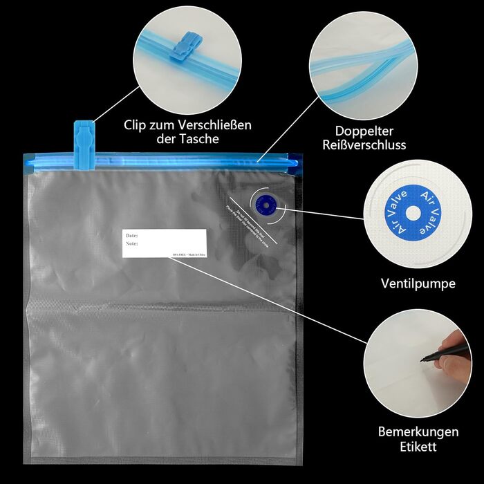 Вакуумні пакети 25 пакетів 30 x 34 см YOUNTHYE