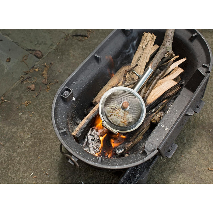 Горшочек для попкорна с крышкой-ситом HB19 Kikkerland