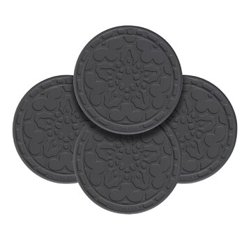 Міні-прихватки / підставки 4 предмета, чорний Le Creuset