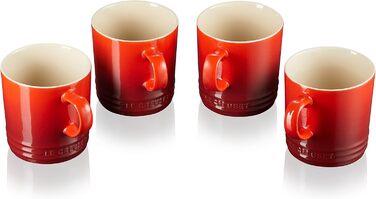 Набір із 4 кухлів 350 мл, вишнево-червоний Le Creuset