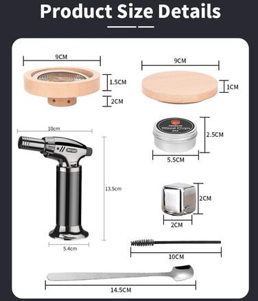 Набір для копчення коктейлів 12 предметів PIPITA