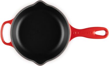 Чавунна сковорода LE CREUSET Signature, кругла, Ø Для всіх типів плит, вкл. підходить для індукції, 1,93 кг, гранатовий, 20182239490422 (вишнево-червоний, 16 см)