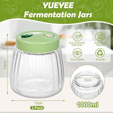 Банка для консервації 2 шт 1 л YUEYEE