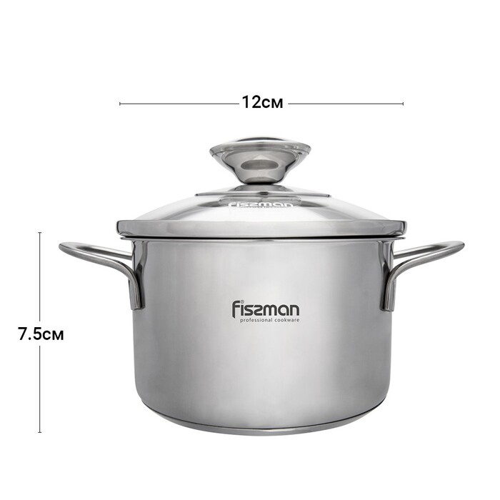 Каструля зі скляною кришкою 12 см 0,8 л Bambino Fissman