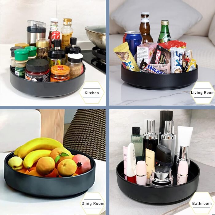 Органайзер обертовий 25,8х5,5 см, чорний XNTONG