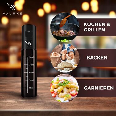 Масляный распылитель для растительного масла и уксуса с защитой от ультрафиолета Стекло и распылительный фильтр - Бутылка с распылителем масла из нержавеющей стали - Точный распылитель оливкового масла, распылитель масла, распылитель масла (темно-черный)