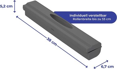 Диспенсер для плівки 6,7 x 38 x 5,2 см, чорний Wenko