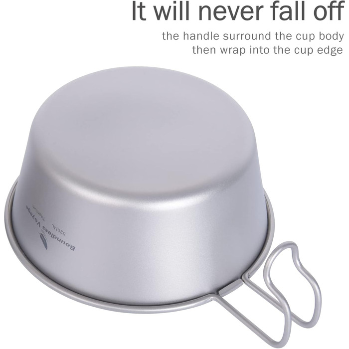 Титановая миска с крышкой для кемпинга 350 мл iBasingo