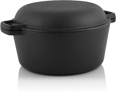 Казан чавунний 6,8 л з кришкою BBQ-Toro