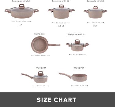 Набір посуду преміум-класу для індукційного приготування Karaca Emirgan з 8 предметів, сріблясто-червоний, міцний набір індукційного посуду, підходить для всіх типів плит, скляна кришка, каструлі та сковорідки, придатні для миття в посудомийній машині (на