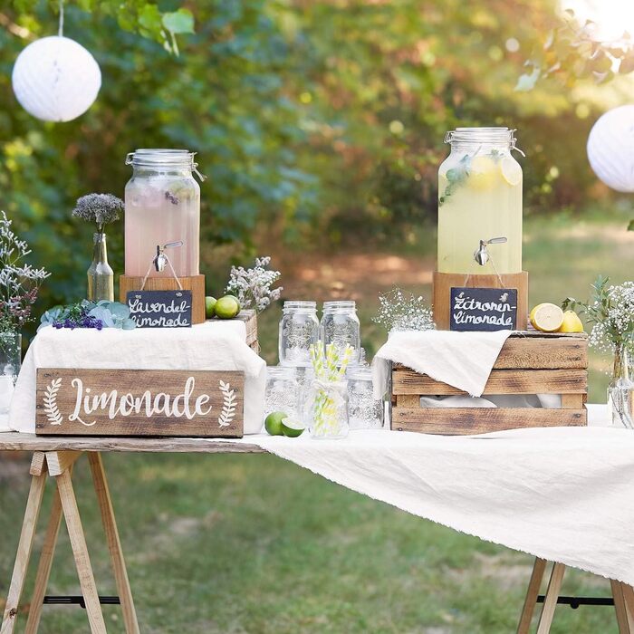 Скляний диспенсер для напоїв 3,8 л з краном та підставкою Springlane Kitchen