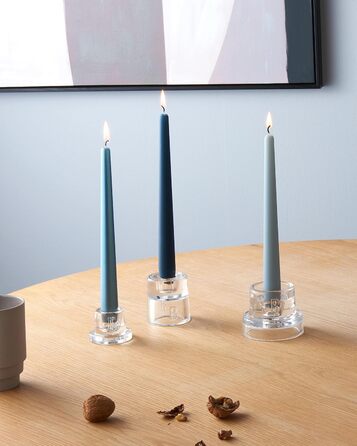 Свічки Bolsius Smooth Taper - Зелені - Набір з 4 шт. у коробці - Декоративні побутові свічки - Час горіння 7 годин - Без запаху - Натуральний рослинний віск - Без пальмової олії - 24,5 см Зелені 4 шт. и (Антрацит, 8 шт. )