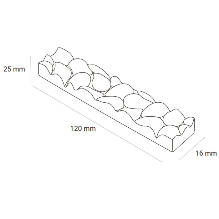 CH009 Форма для шоколаду GOCCIA B 120x25 h16 мм (8 шт.)