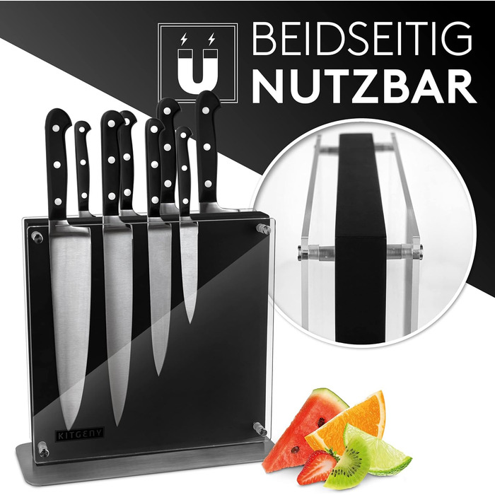 Магнітний блок для ножів, чорний KITGENY