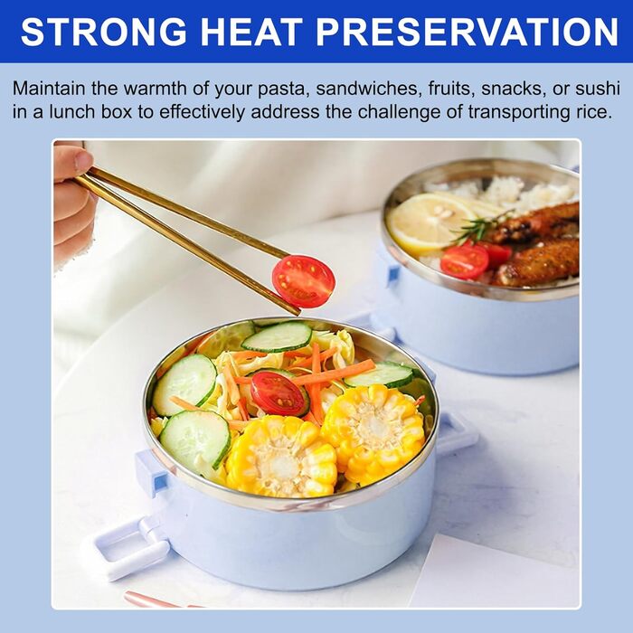 Термоконтейнер для харчових продуктів, 700 мл блакитний Otufan