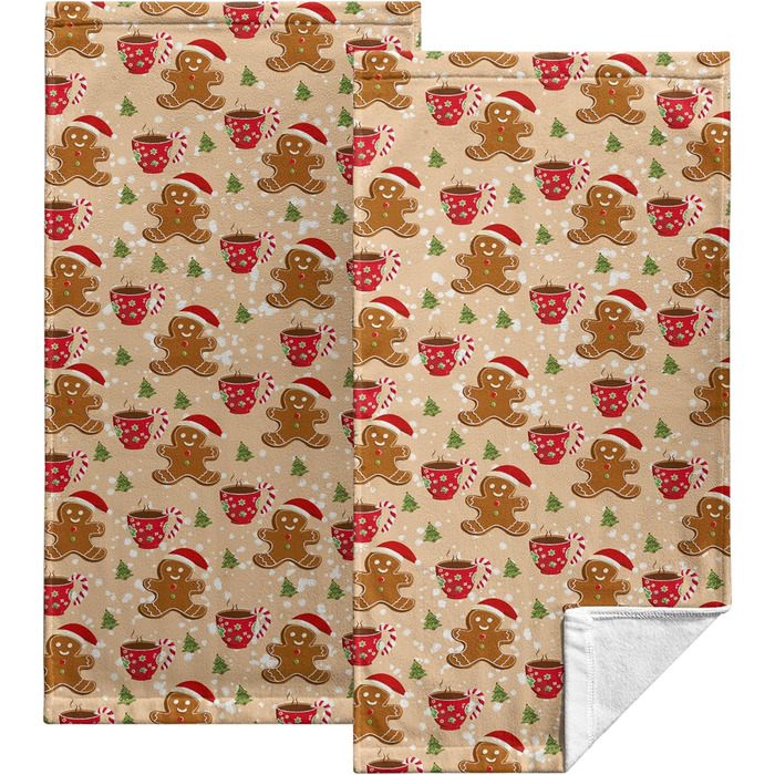 Набір з 2 кухонних рушників, Різдвяний пряник, 36,5 х 72 см Kwlegh