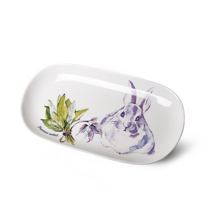 Страва Fissman PROVENCE RABBIT 30х15х2.5 см порцеляна (13957)