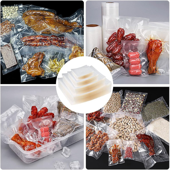 Вакуумні пакети 200 пакетів 10 x 15/15 x 20/20 x 25/20 x 30 см Taipintee