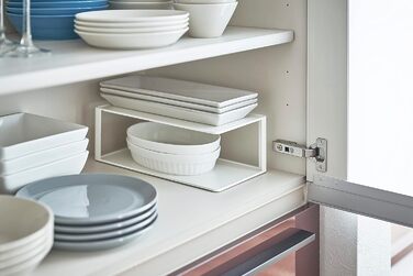 Прямокутна підставка для посуду біла YAMAZAKI