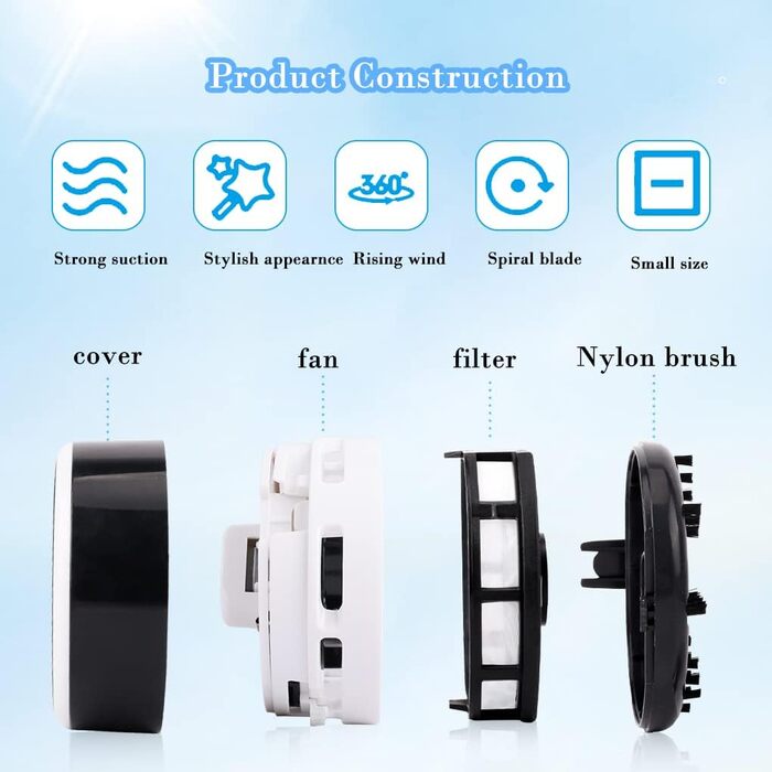 Міні-пилосос бездротовий 3 Вт чорний FineInno