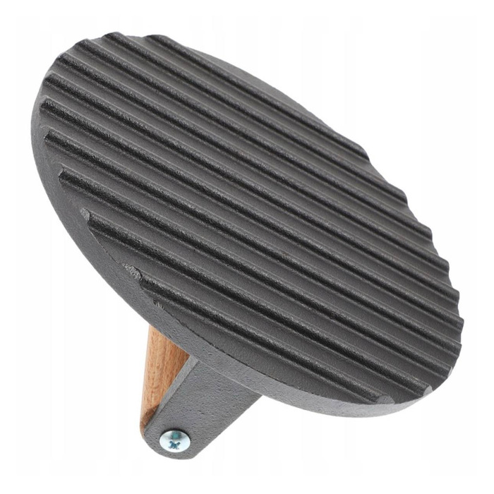 Пресс для мяса чугунный с деревянной ручкой 1 кг 17 см GRILLI