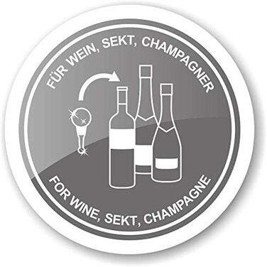 Пробка-свинка EDZARD для шампанського, вина та ігристого вина, висота 10 см, муранське скло, ручна робота