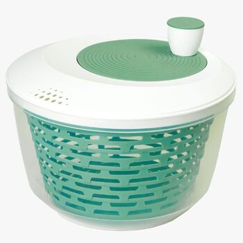 Спиннер для салата Westmark, Oбем 4.4 л, ø 23.5 см, пластик, не содержит бисфенола А, Spinderella, цвет прозрачный/белый/зеленый, 2430224A (мятно-зеленый, стандартный)