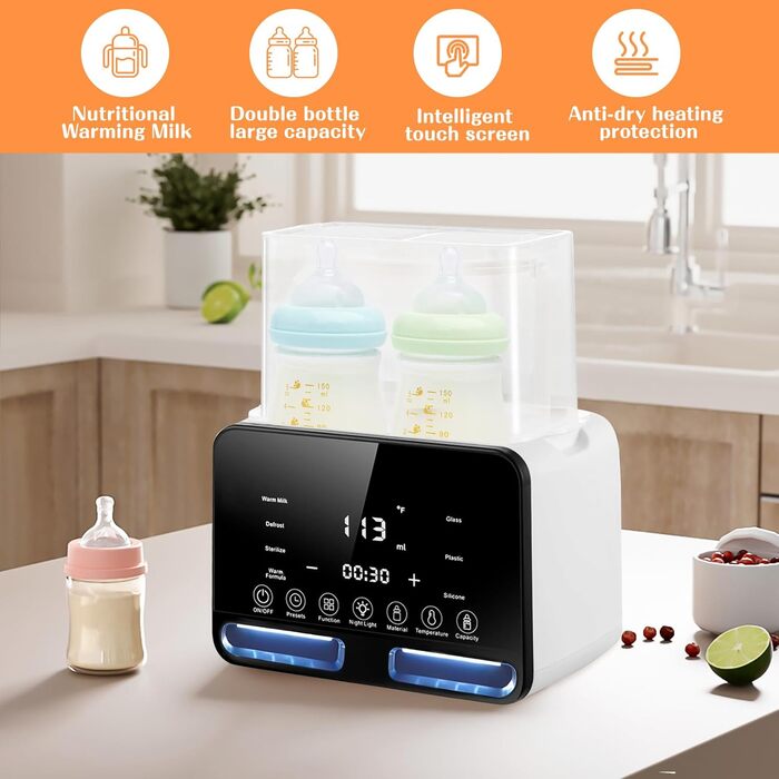 Підігрівач на 2  дитячих пляшечок 4 в 1 Carehabi