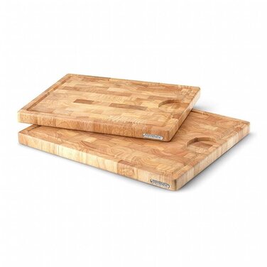 Обробна дошка для мяса з канавкою, каучукове дерево 42 x 34 см Continenta