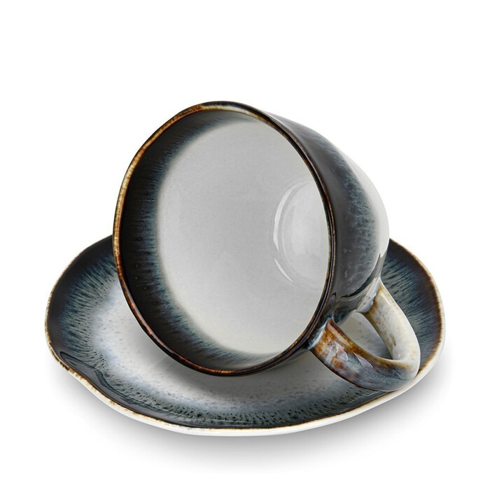 Набір Fissman з 2-х кухлів GALACTICA 230 мл з блюдцем порцеляна (13629)