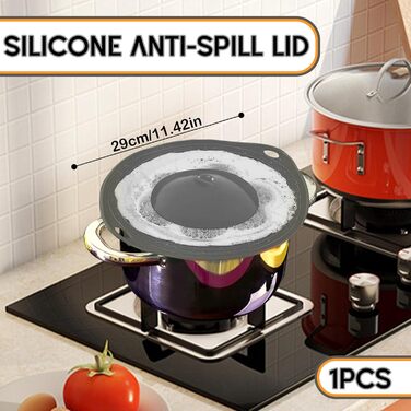 Кришка  із силіконовим захистом від википання 29 см LURNODY