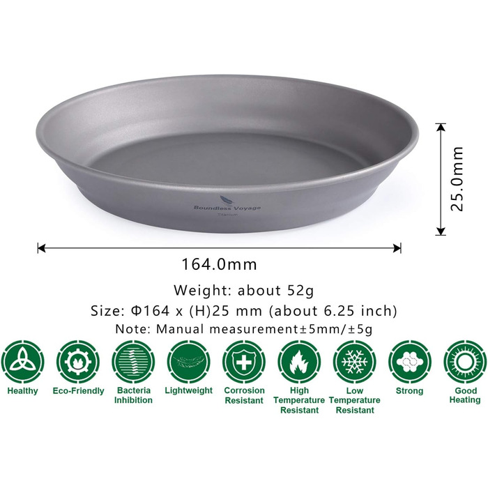 Мл Титановые миски Тарелка Сверхлегкая одностенная чаша Тарелка На открытом воздухе Посуда для кемпинга Кухонная утварь с сумкой для переноски Ti1107T (Ti1108T Plate S.), 800