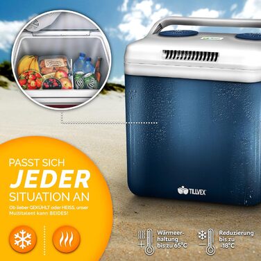 Електричний автохолодильник 32 л 58 Вт синій tillvex