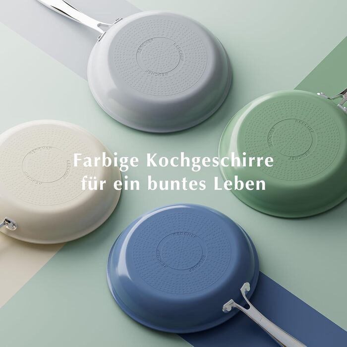 Набір керамічних індукційних сковорідок 20/24/28 см Redchef