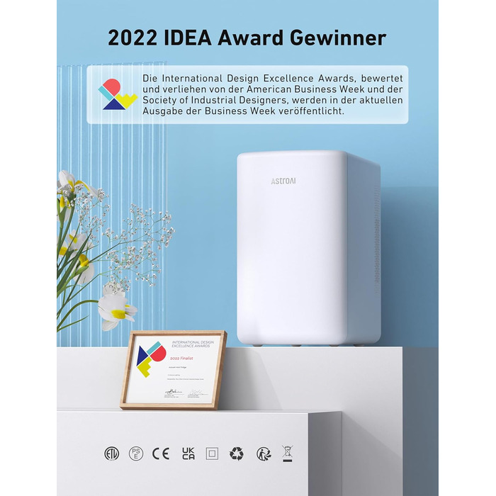 Міні-холодильник 6 л білий AstroAI