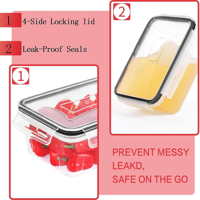 Набір контейнерів з кришками, 18 предметів Skroam