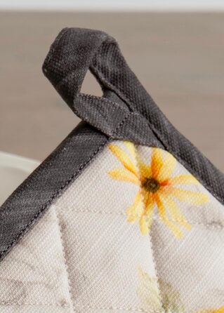 Рукавички для духовки Maison d&39 Hermine, підставки для каструль, 100 бавовна, термостійкі кухонні рукавички, рукавички для духовки (19 см x 33 см) та підставки для каструль (20 см x 20 см) для приготування їжі, Morzine - Рукавички для духовки на День по