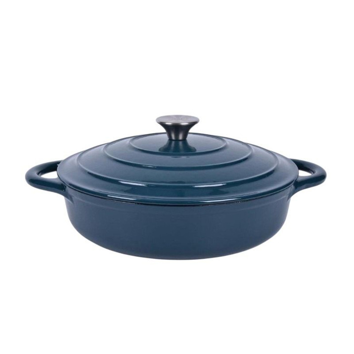 Каструля чавунна кругла 28 см Tierra синя 830025 NOIS